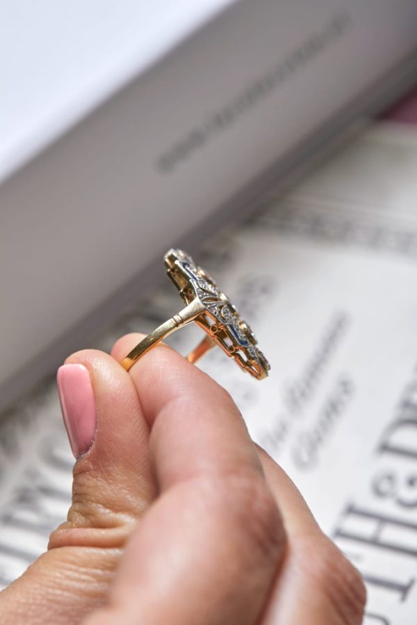 Anillo Art Decó zafiros 1.1 ct - Imagen 3