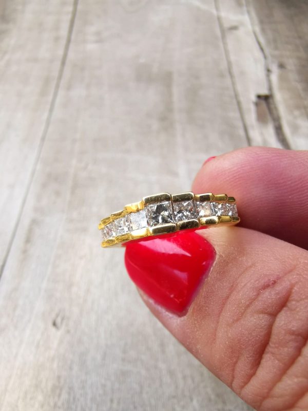 anillo diamante princess 1ct