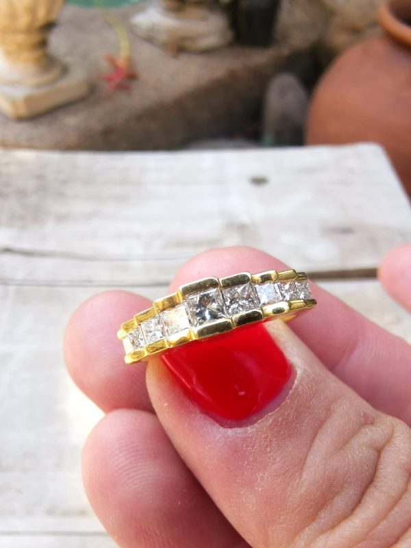 anillo diamante princess 1ct - Imagen 2