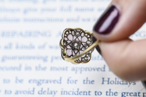 anillo Art Decó "plique a jour" - Imagen 4