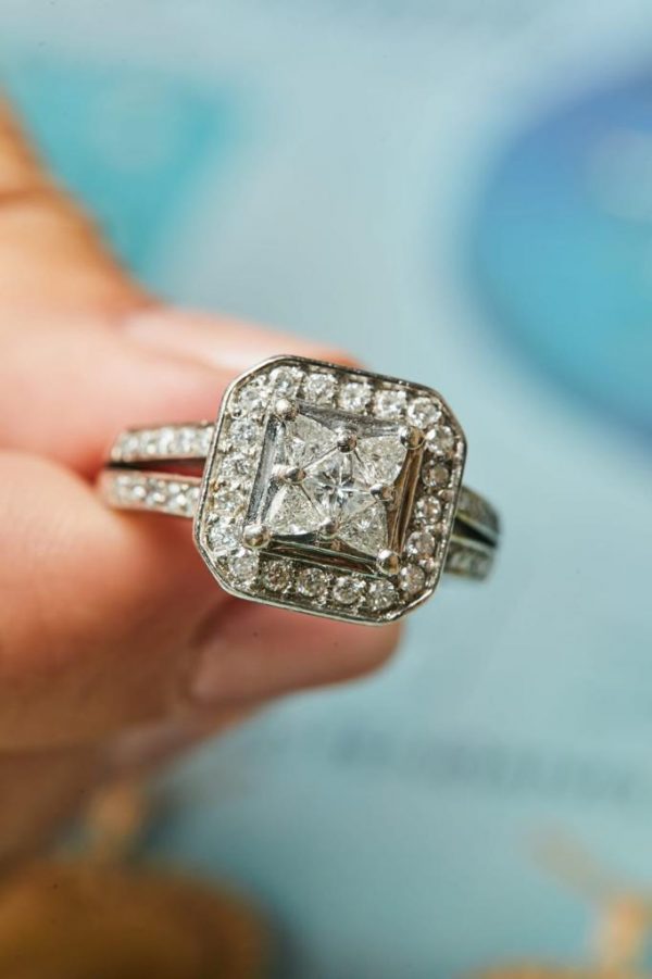 Anillo vintage 1.5 ct de diamantes - Imagen 2