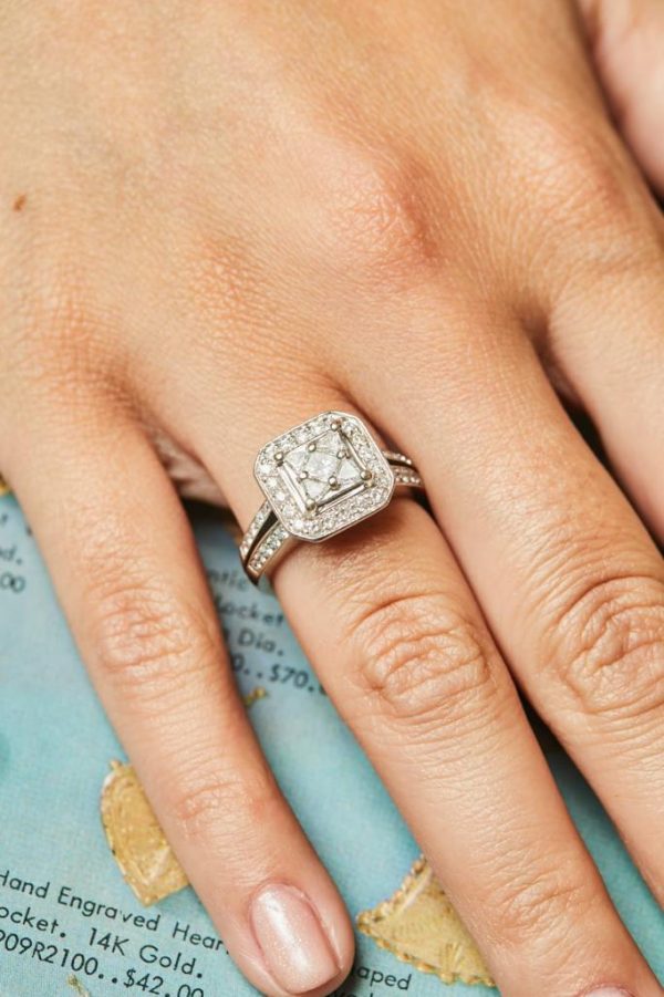 Anillo vintage 1.5 ct de diamantes