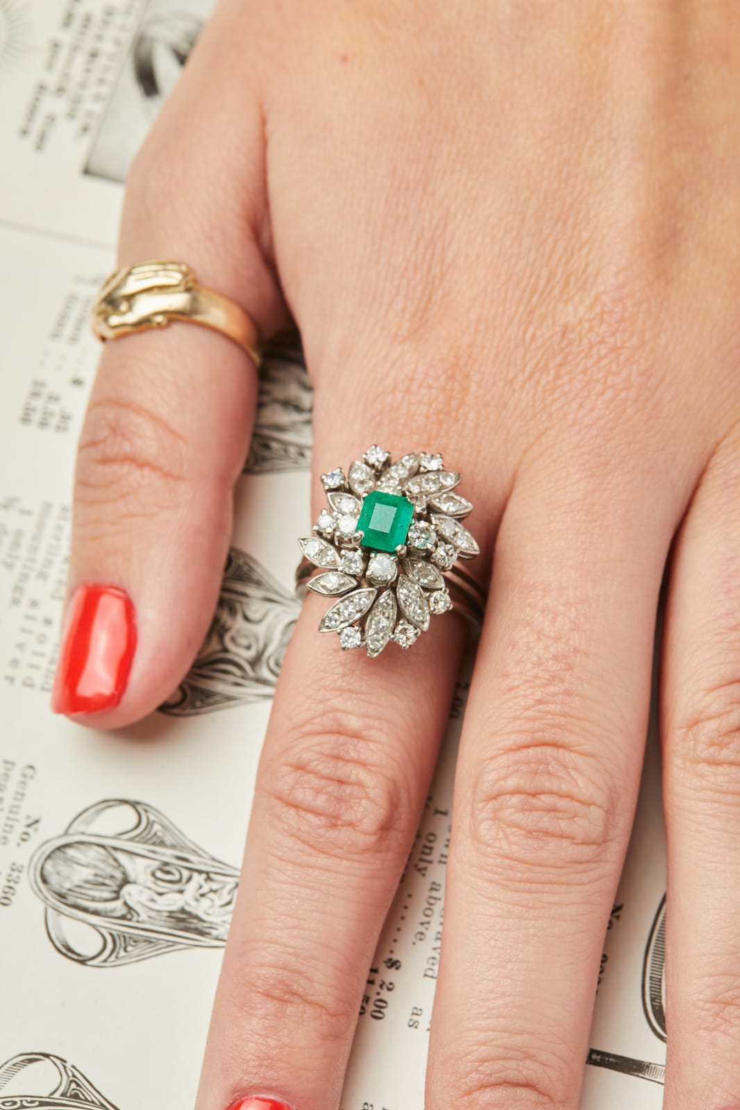 Cocktail ring esmeralda