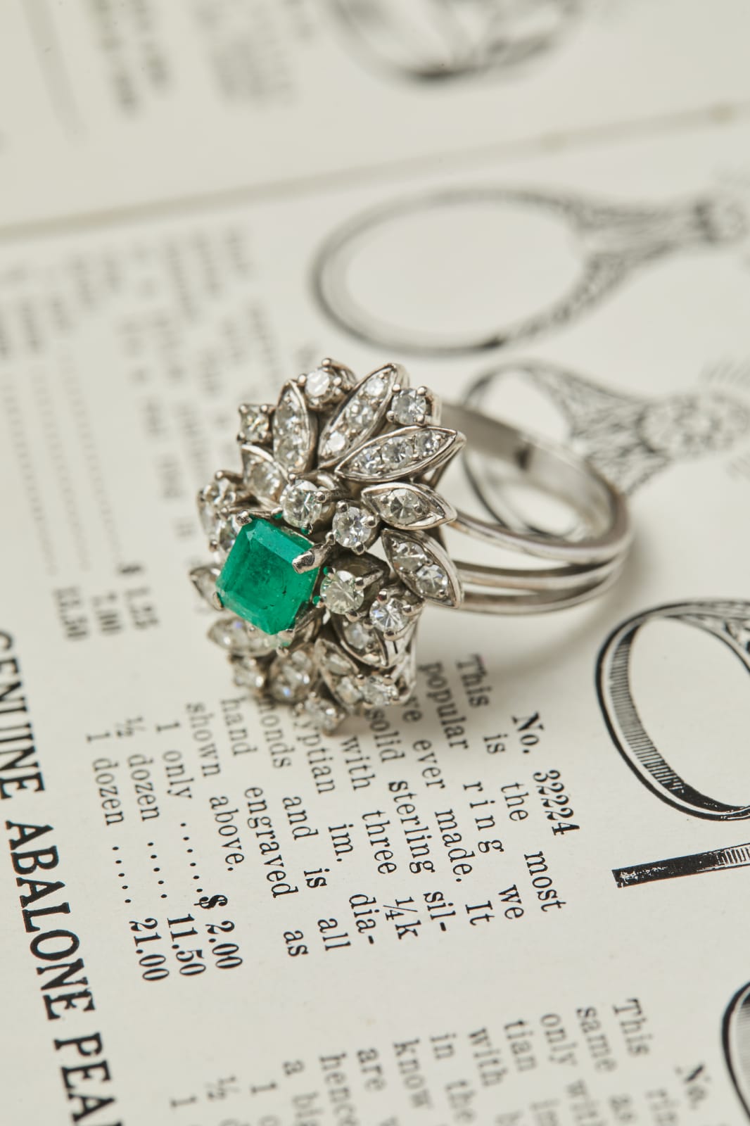Cocktail ring esmeralda - Imagen 2