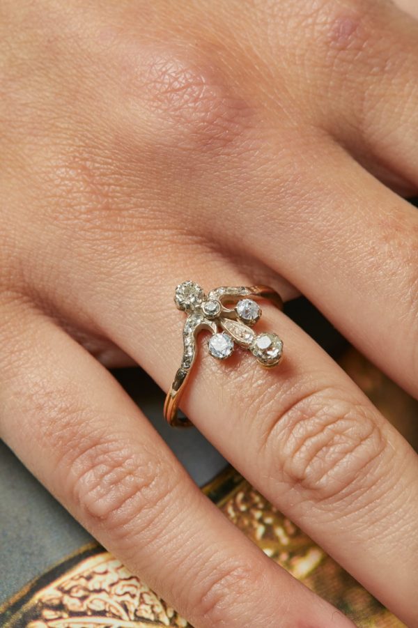 Anillo Art Nouveau 0.50 ct - Imagen 2
