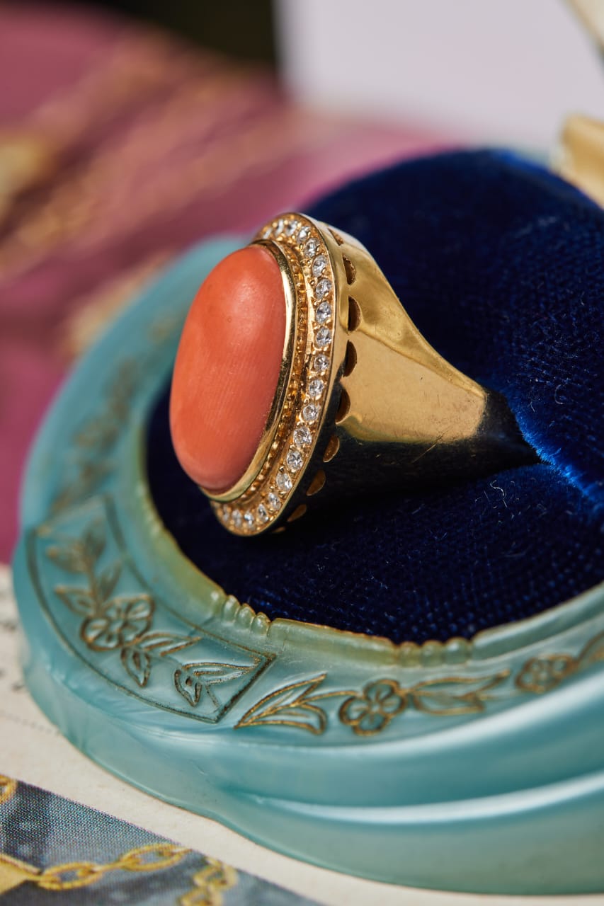 Anillo Gran Coral Cod. 1168 - Imagen 2