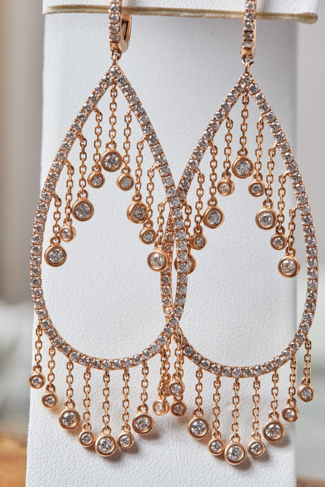 Aros chandelier 3ct de brillantes - Imagen 7