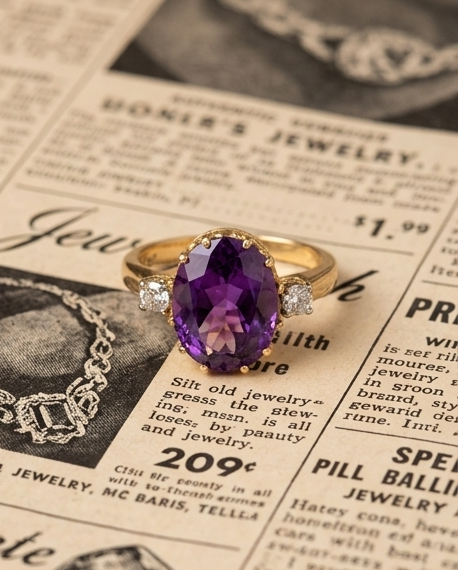 Anillo de amatista 3.8ct - Imagen 4