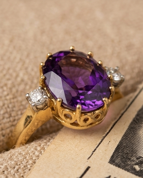 Anillo de amatista 3.8ct