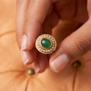Anillo "botón" victoriano