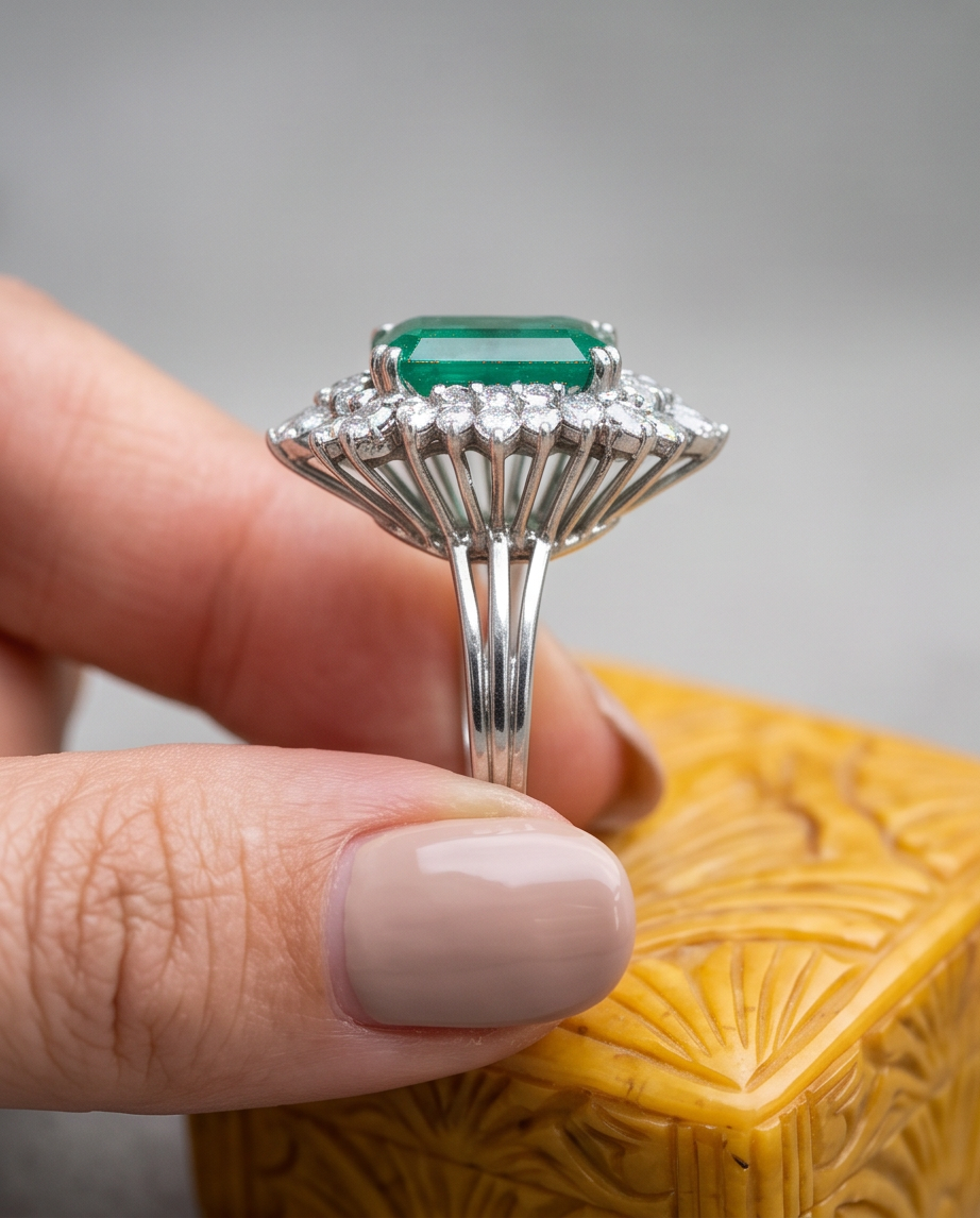 Anillo ballerina esmeralda 1.6ct - Imagen 3