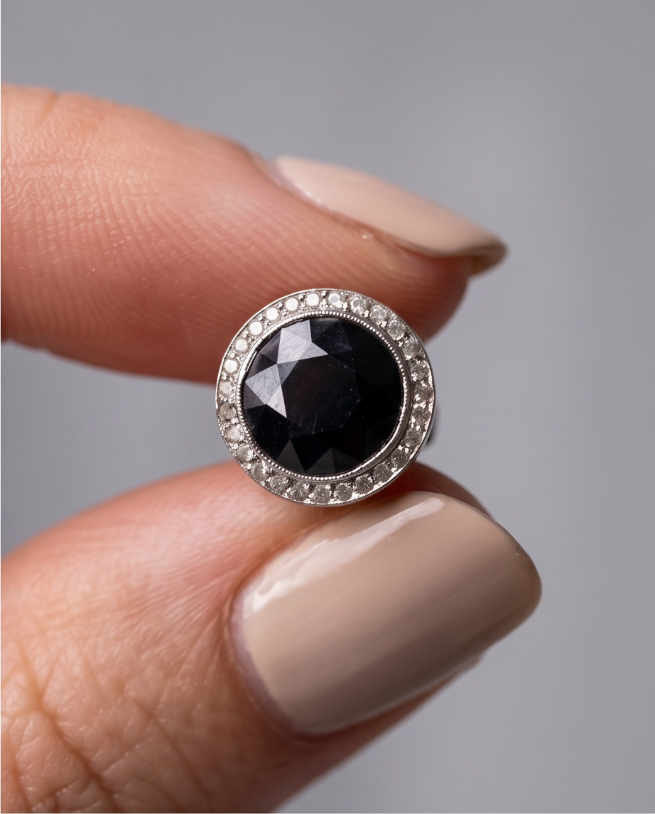 Aros antiguos 8ct de zafiros - Imagen 4