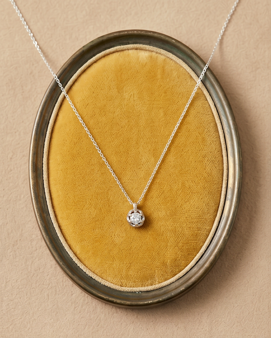 Collar punto de luz 0.40ct - Imagen 5