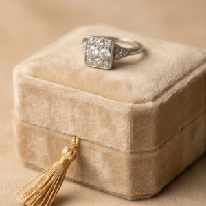 Anillo pavé Art Decó 1.1ct de brillantes