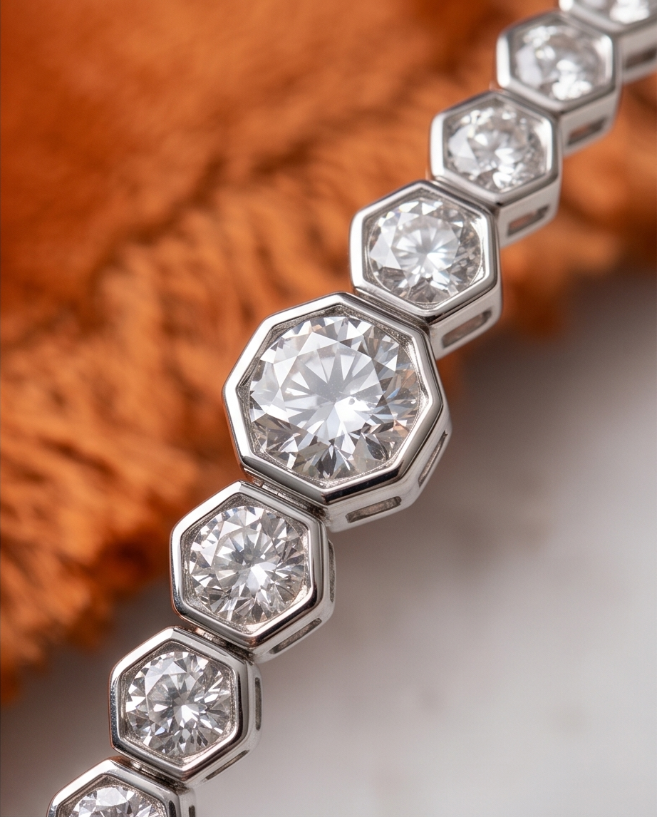 Pulsera tennis 4ct de brillantes - Imagen 2