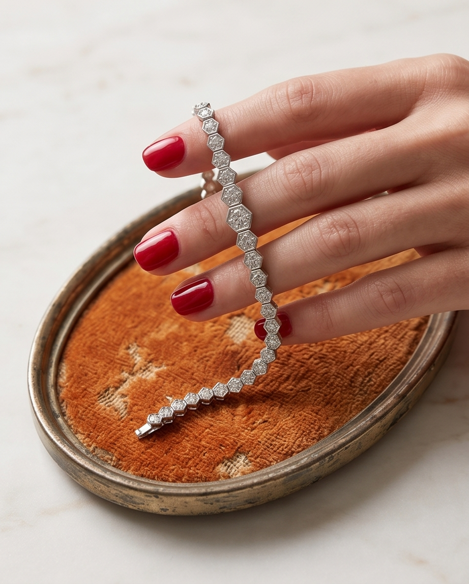 Pulsera tennis 4ct de brillantes - Imagen 3