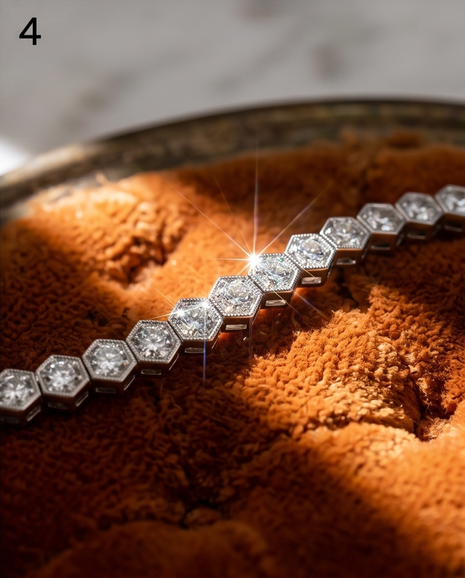 Pulsera tennis 4ct de brillantes