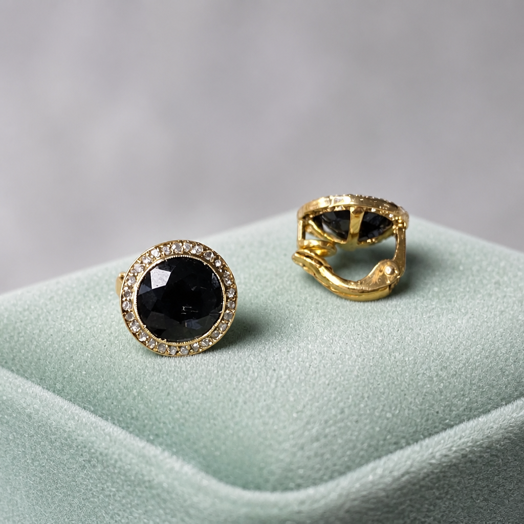 Aros antiguos 8ct de zafiros - Imagen 5