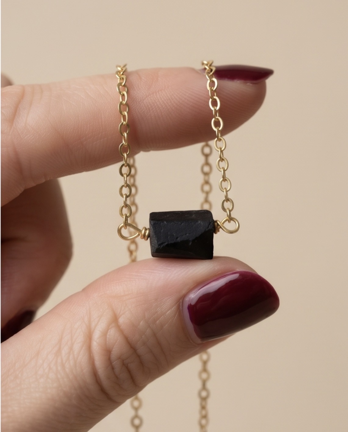 Choker Turmalina negra
